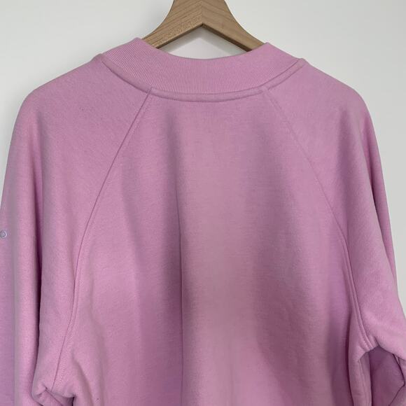 ALO YOGA Heavyweight Offline Cotton Blend Sweatshirt In Sugarplum Pink Medium - Picture 5 of 13